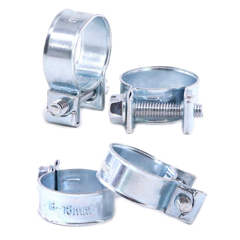 Glarks 120Pcs 10 Size Mini Fuel Injection Style Hose Clamp Assortment Kit For Diesel Petrol Pipe - Image 5